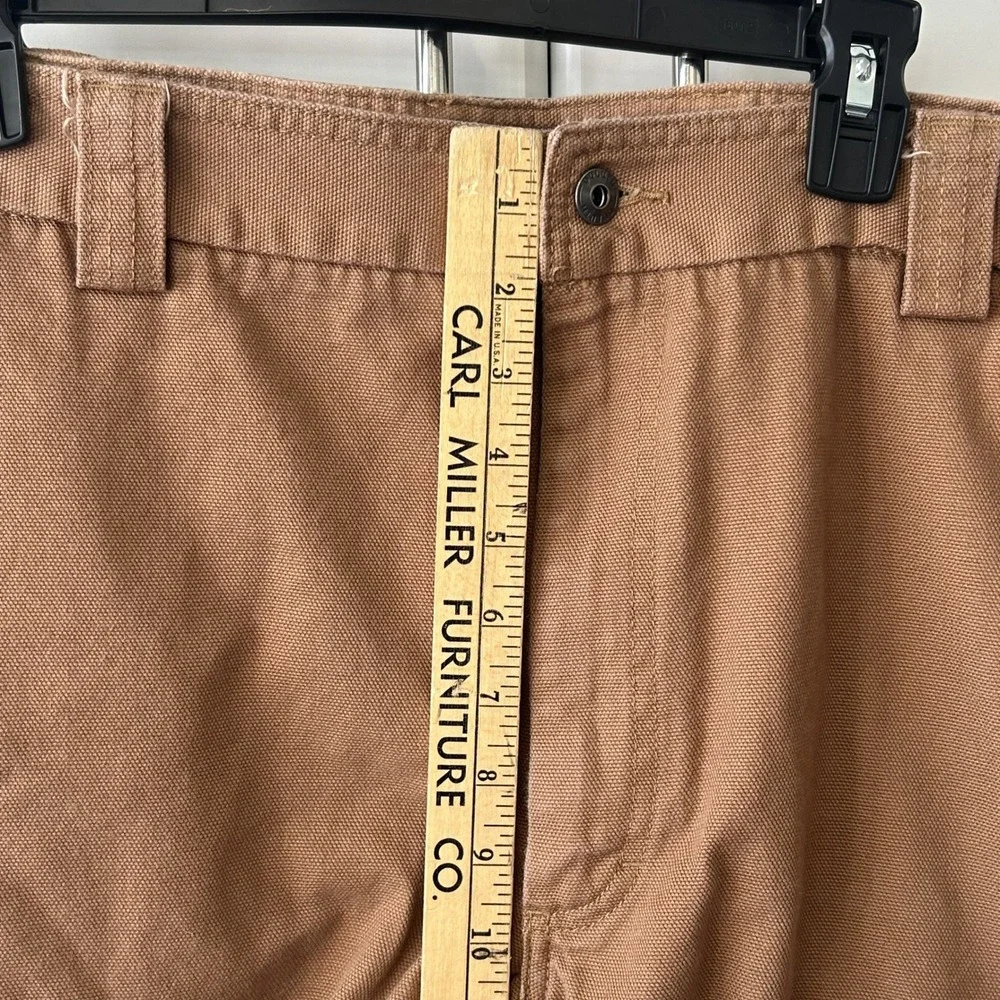 Duluth Trading Co Fire Hose Relaxed Fit Cargo Pants Mens 48x32 Brown Canvas Work